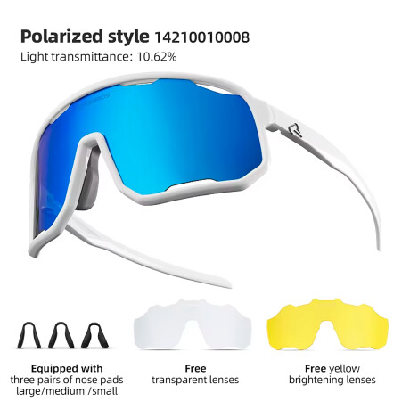 Lentes Deportivos Polarizados +2 Intercambiables Rockbros Uv 001