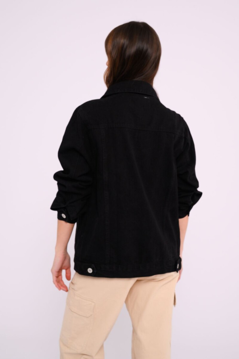 Campera de jean Negro