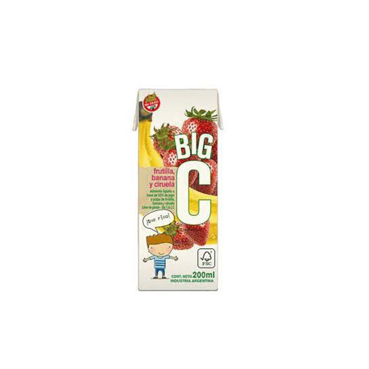 Jugo Big C 200ml - Frutilla con Banana 