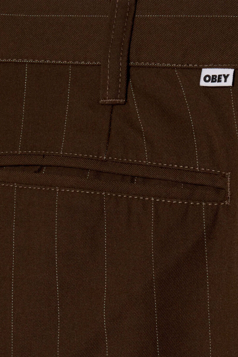 DEAN STRIPE PLEATED PANT Negro