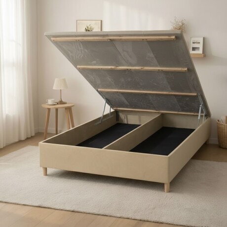 Box Baúl Sommier King Hamptons Smartbox Beige