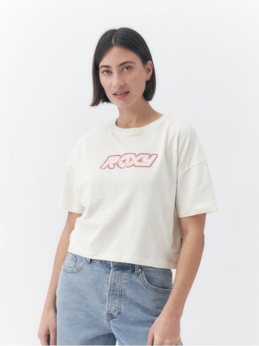 Remera corta Roxy - Crudo 