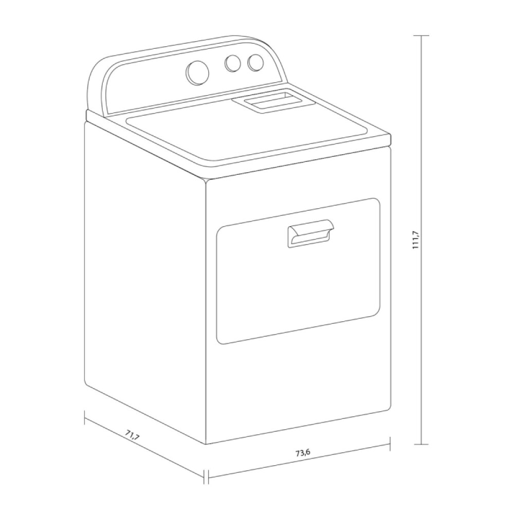 SECARROPAS WHIRLPOOL 3DWGD4815FW-ENV FRONTAL A GAS ENVASADO blanco
