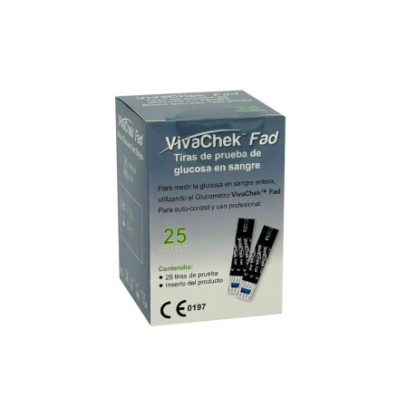 Tiras de Glucemia Vivachek Fad 25 Unidades Tiras de Glucemia Vivachek Fad 25 Unidades