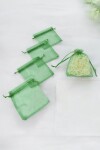 Pack x 100 - Bolsas organza 8x11 cm VERDE