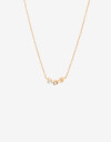 Cadena Corta con Dije Metal Collar Cadena Con Charm Rectangular - Dorado