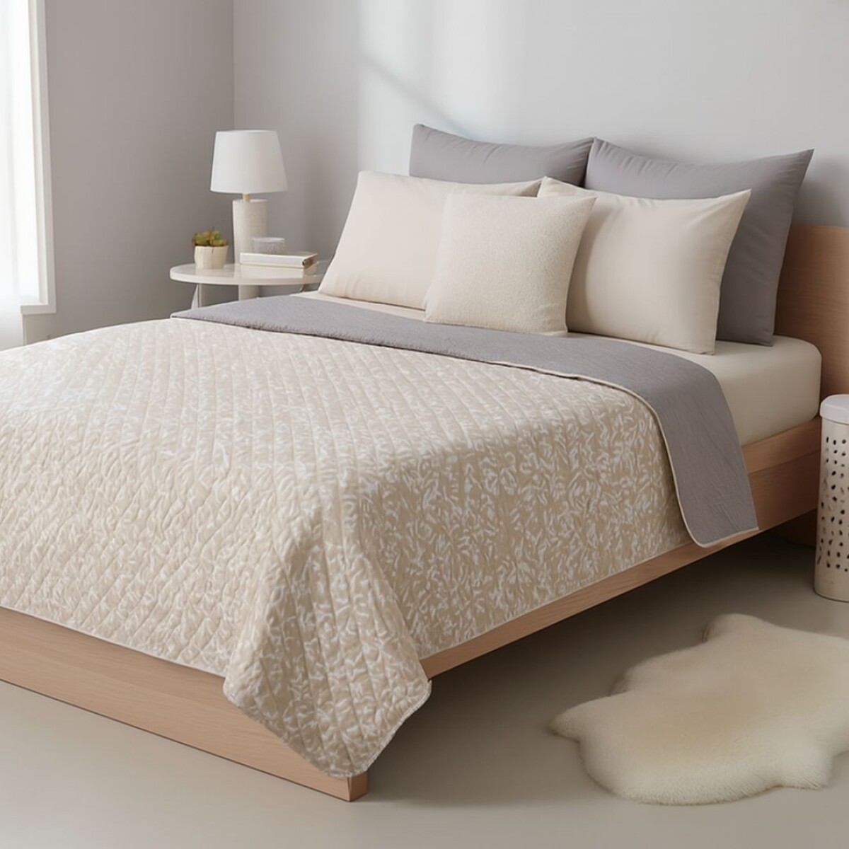 Cubre Cama Richmond Gris - 2 Plazas 