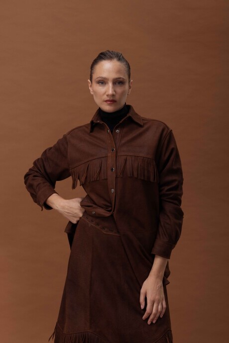 CAMISA NELA EN ANTE OXIDO