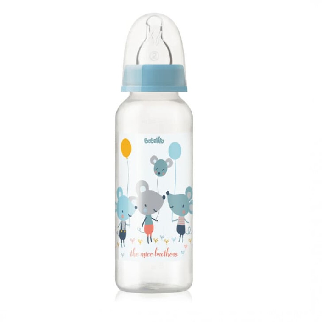 Biberon Tetina Silicona Tamaño 3 Celeste Babelito - Cont.250 mL