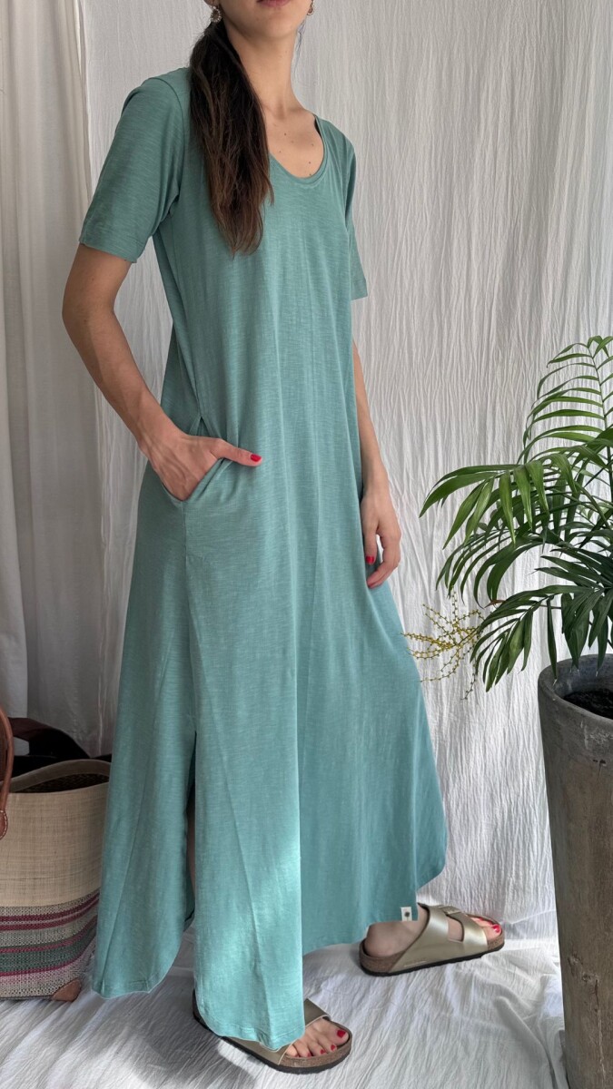 Vestido largo Lake - Turquesa 