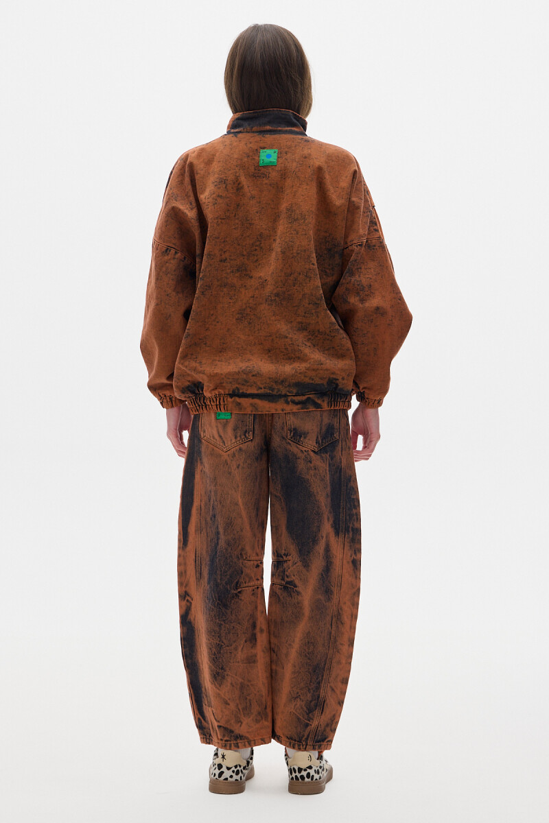 Campera Olímpica Denim Washed Terracota