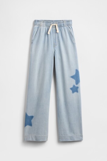 V-EASY WIDE PO LT WASH STAR Navy Stars