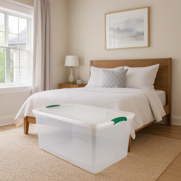 CAJA ORGANIZADORA 61 LTS TRANSPARENTE WENBOX CAJA ORGANIZADORA 61 LTS TRANSPARENTE WENBOX