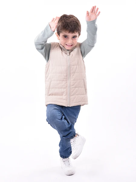 CHALECO ONIX BEIGE OSCURO