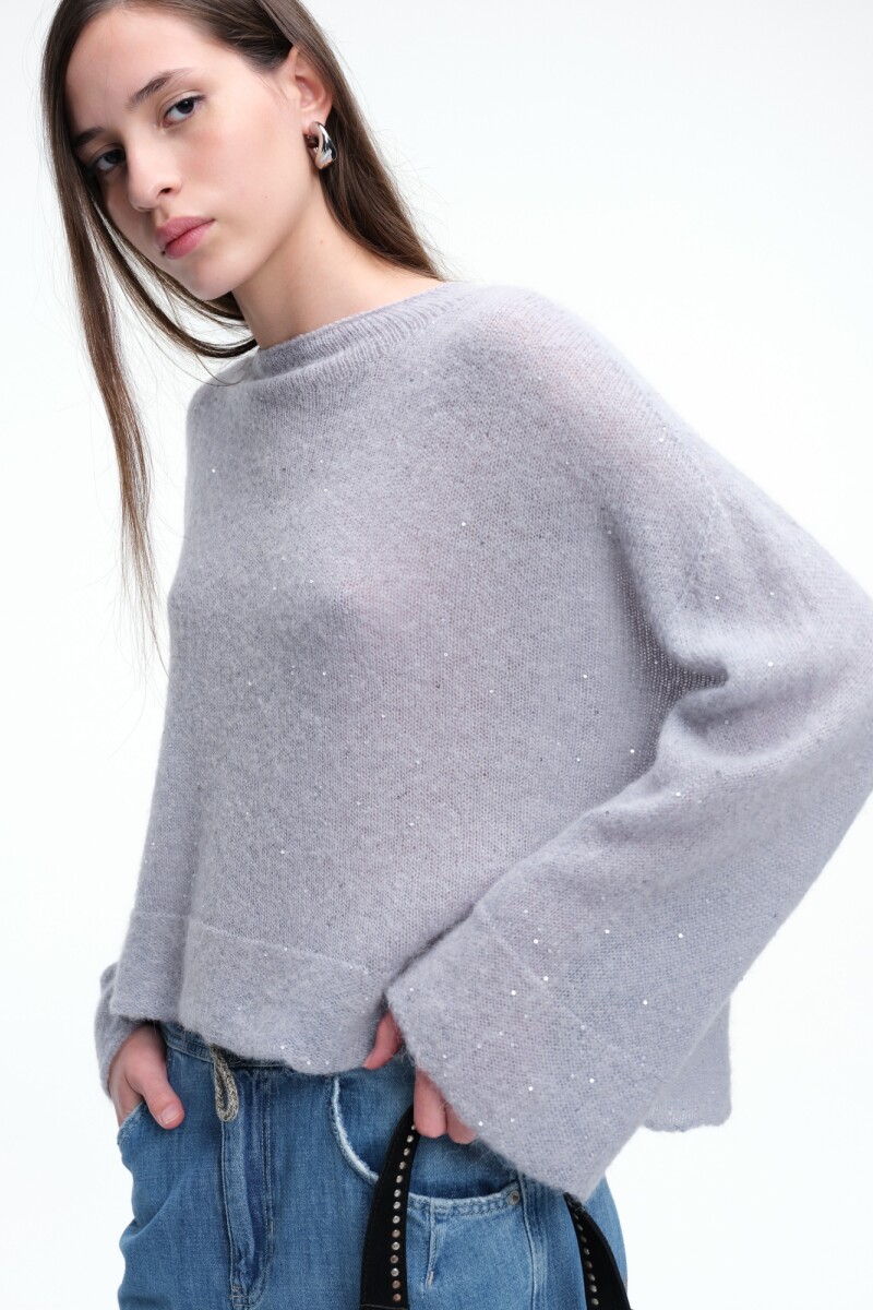 SWEATER LENTEJUELAS Gris