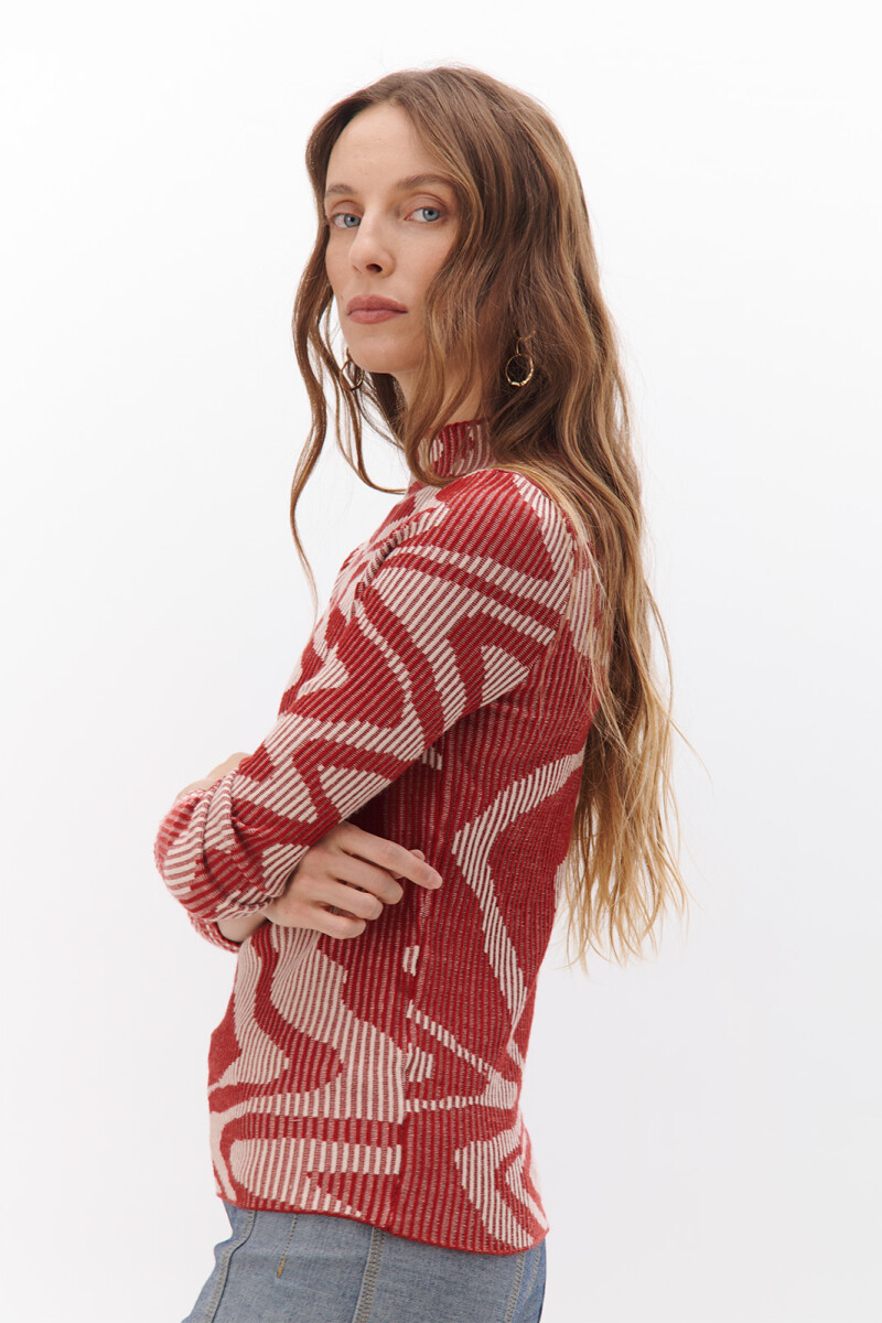 POLERA AURORA ROJO