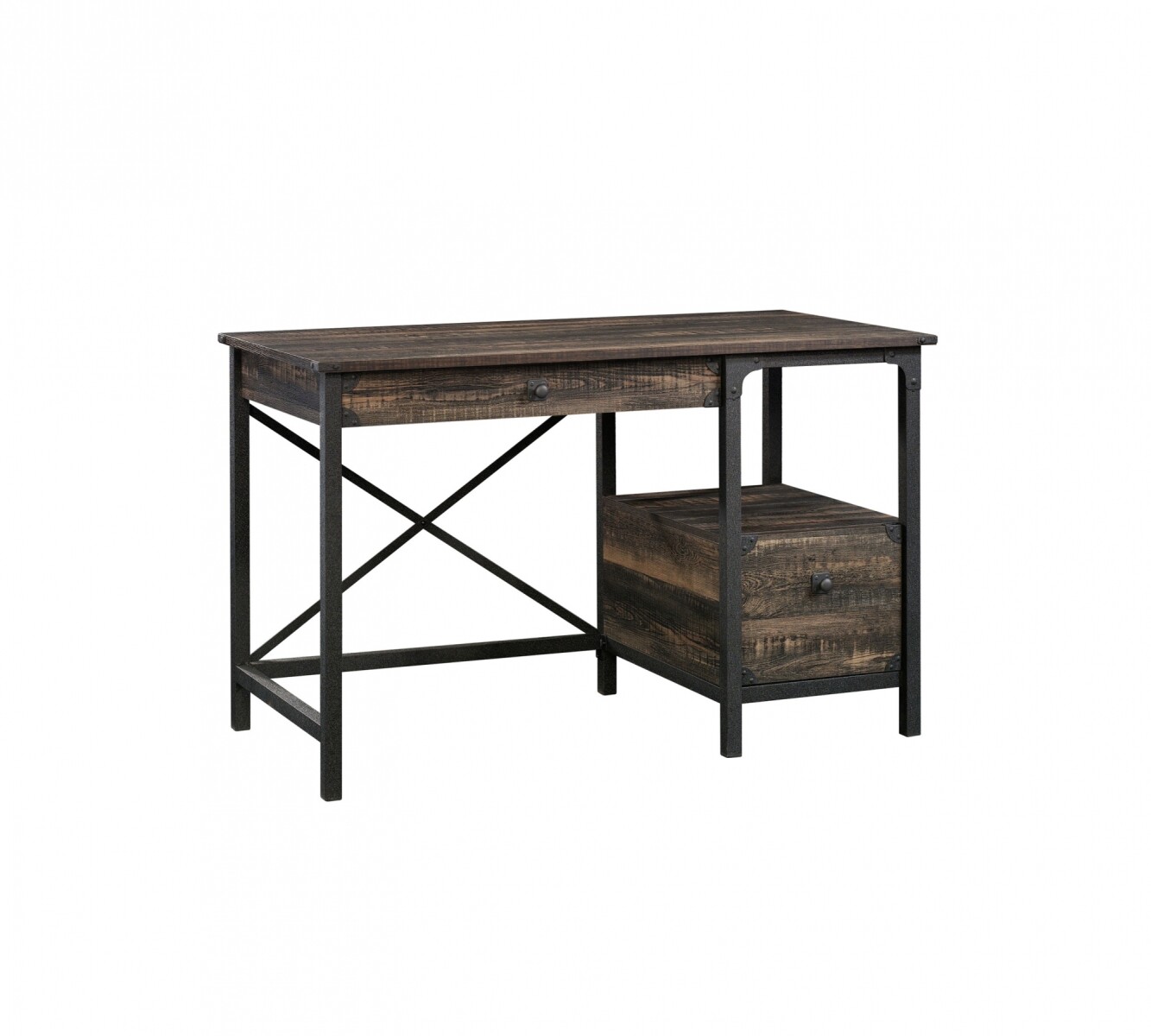 Escritorio con Cajonera - Sauder - Linea Steel River 