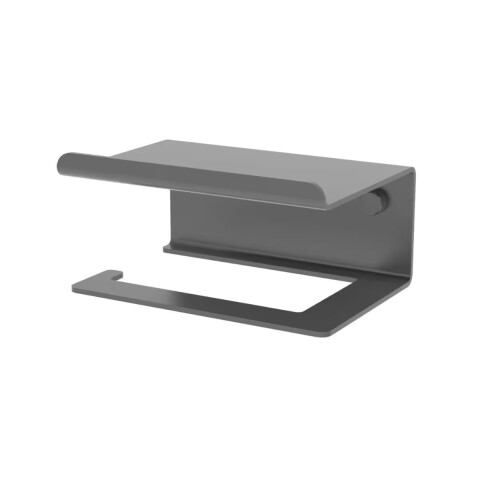 PORTARROLLOS CON ESTANTE GRAFITO Portarrollos Con Estante Grafito