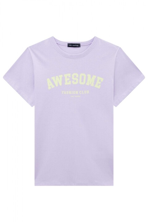 Camisera Over Awesome Lila