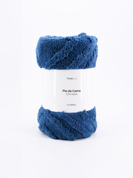 PIE DE CAMA DAMERO AZUL OSCURO