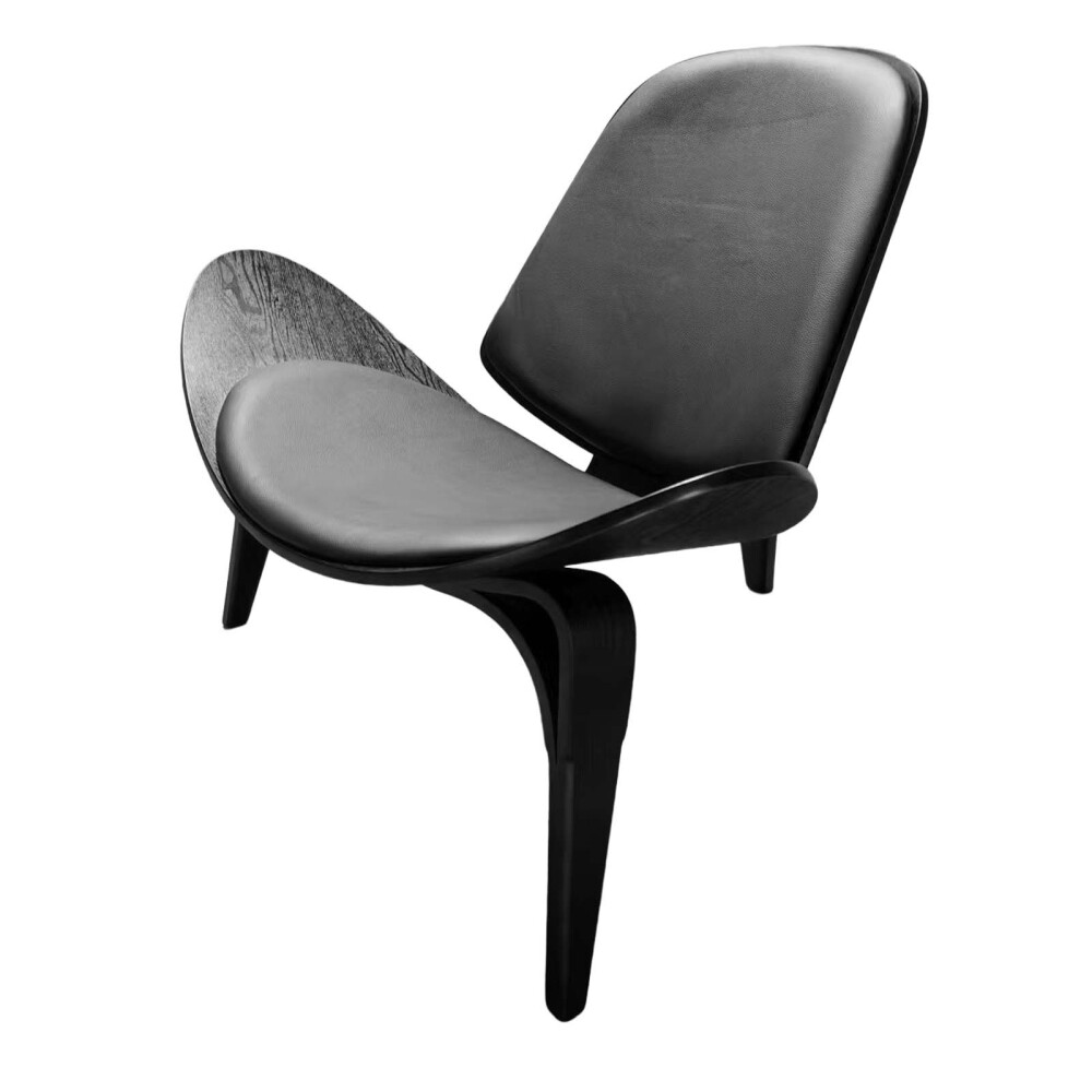 BUTACA NEGRO MADERA SHELL