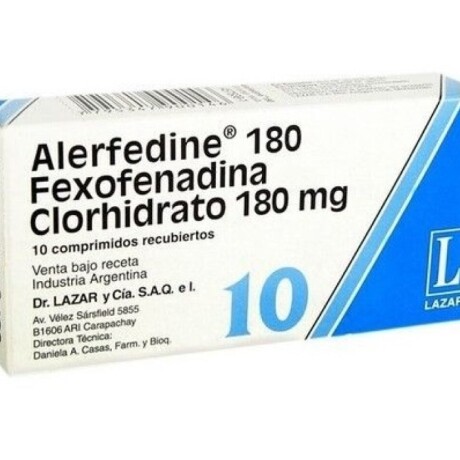 Alerfedine 180mg 10 Comprimidos Alerfedine 180mg 10 Comprimidos