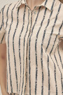 SHORT SLEEVE SHIRT Floral Stripe