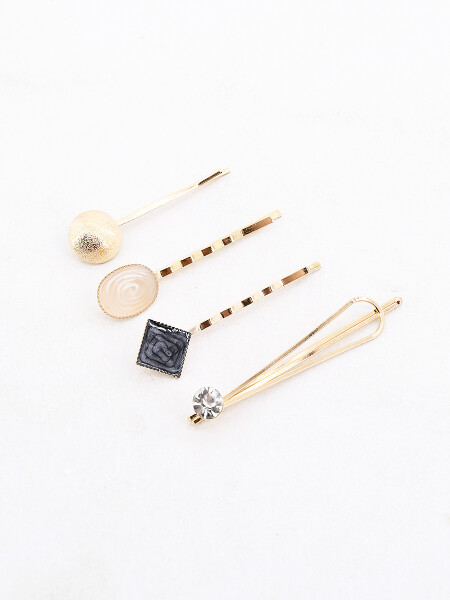 BROCHE PACK x 4 DORADO