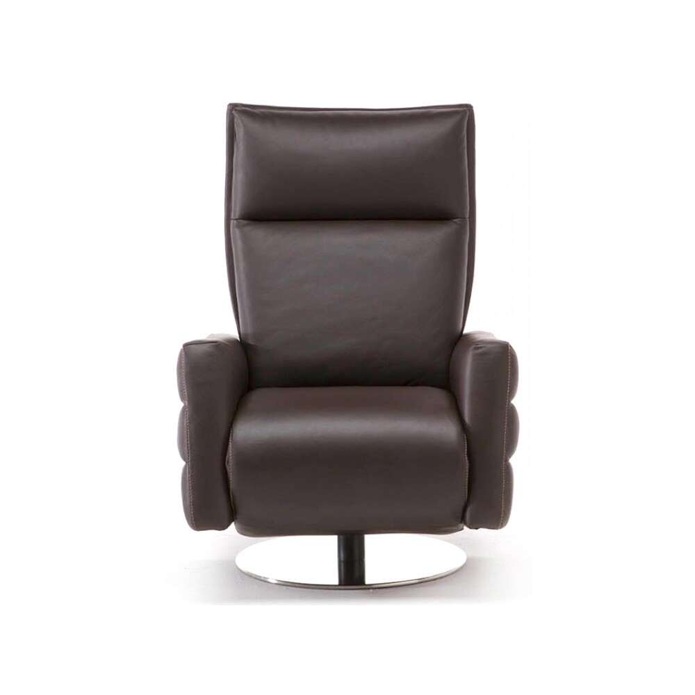 POLTRONA RECLINABLE CUERO-100-NATURAL MEMPHIS CHOCOLATE