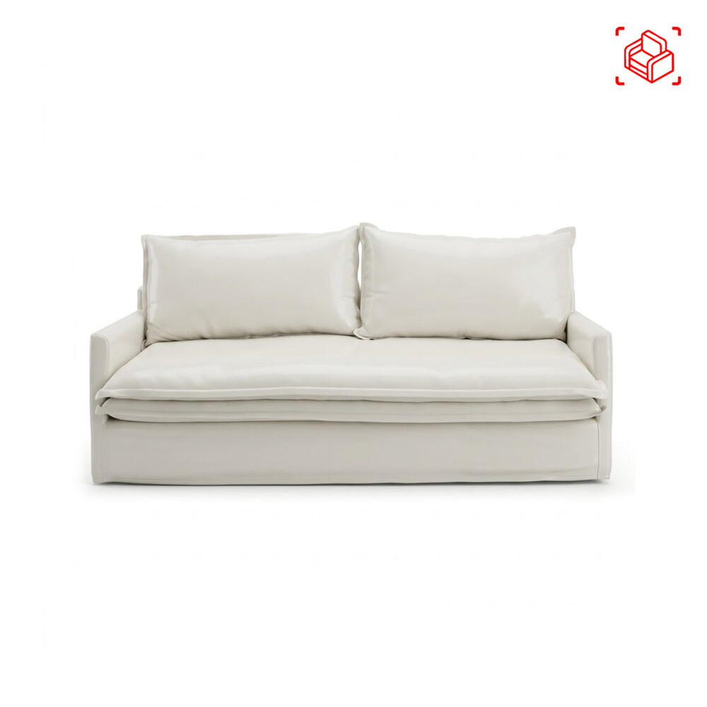 SOFA 3 CUERPOS TELA-PREMIUM BLANCO ALASKA