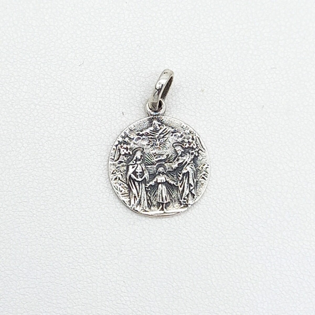 Medalla religiosa de plata 925, Sagrada Familia. 