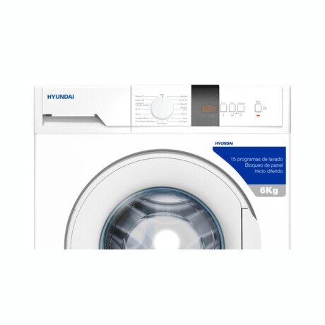 Lavarropas HYUNDAI HYEV6WMW Carga Frontal Capacidad 6Kg - Blanco Lavarropas HYUNDAI HYEV6WMW Carga Frontal Capacidad 6Kg - Blanco