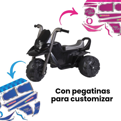Moto a Bateria para Niños Fox Dark Negra con Detalles Steticos 001