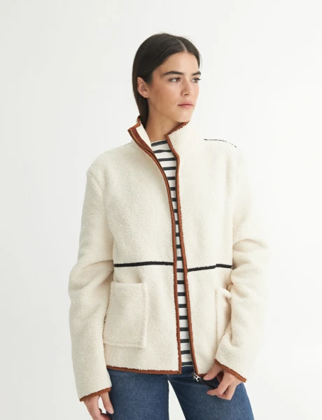 Campera sherpa Diana Crudo