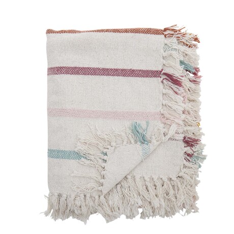 THROW ALGODON NATURAL-BEIGE KIDS FREY STRIPES ARENA