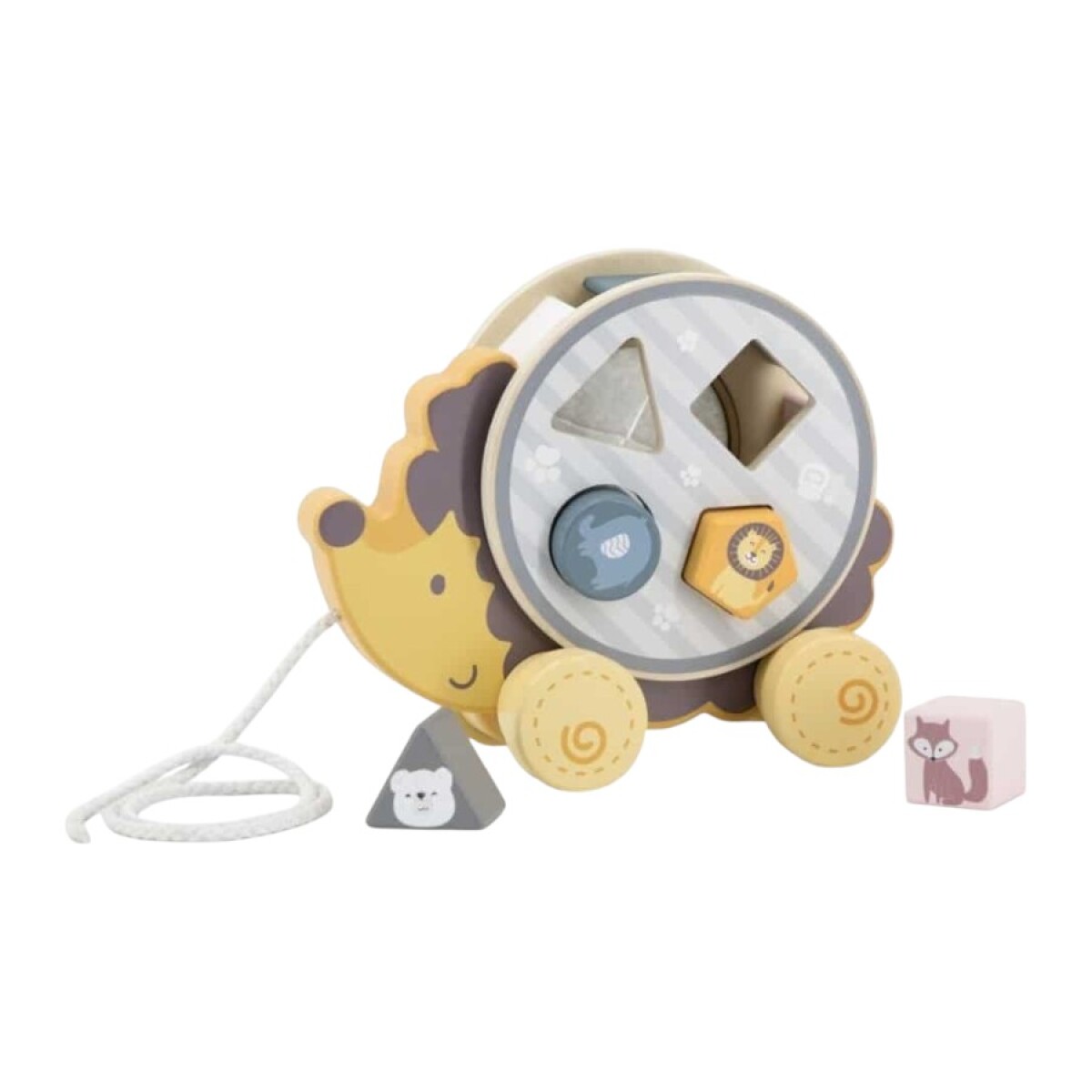 Erizo con Rueda de Encastre en Madera Polar B 