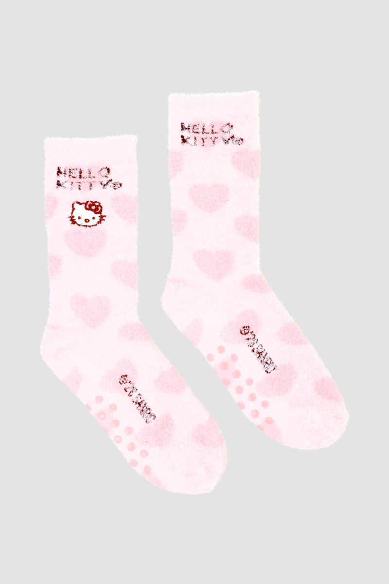Medias individuales chenille infantil media caña con abs  kitty - Variante 26 