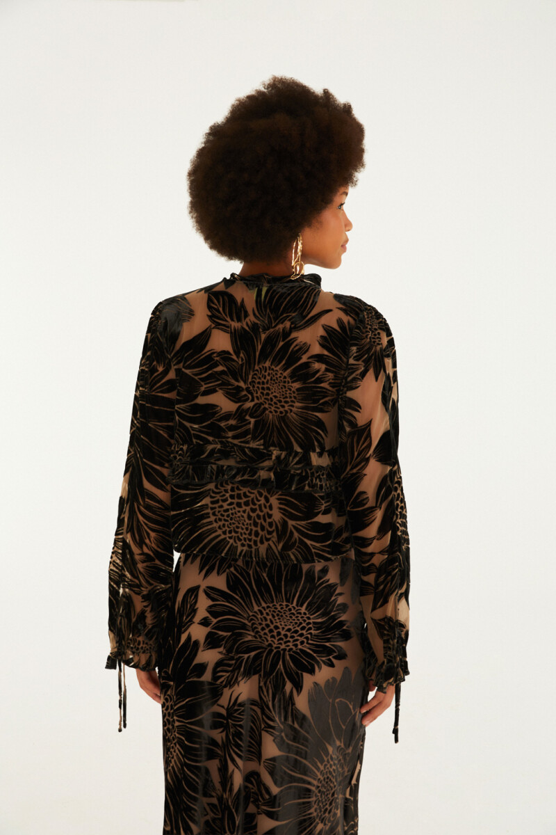BLUSA MANGA LARGA Negro
