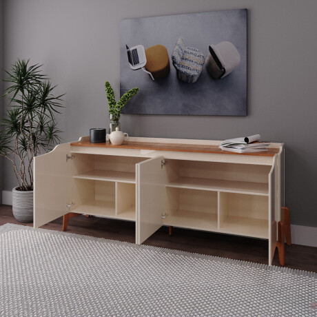 Aparador Studio Off White y Natural