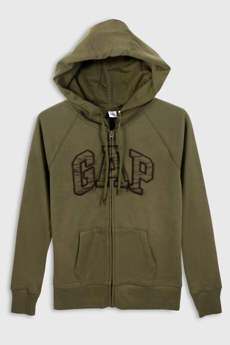Canguro Con Cierre Con Felpa Logo Gap Mujer Zebra Print