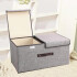 Caja Organizadora Plegable Ropa Doble Compartimiento X 12 Color Gris y Blanco