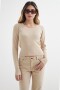 Sweater cuello redondo BEIGE