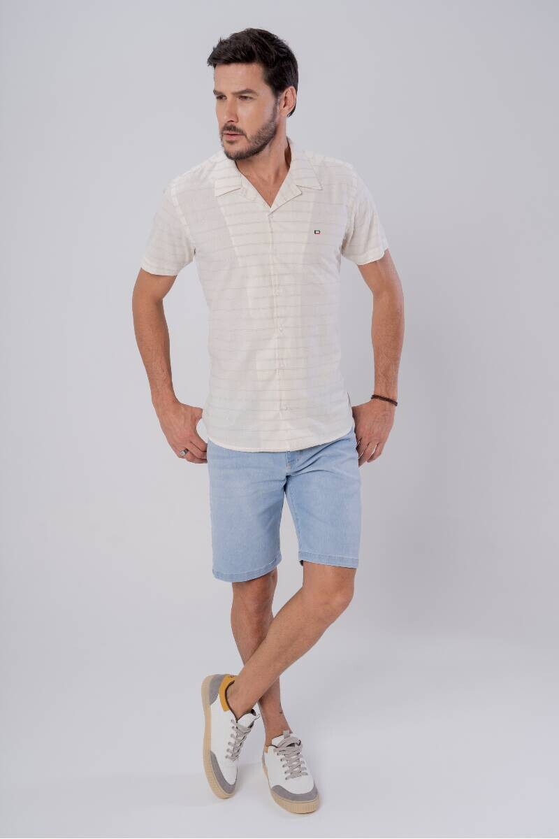 CAMISA MC BEIGE 