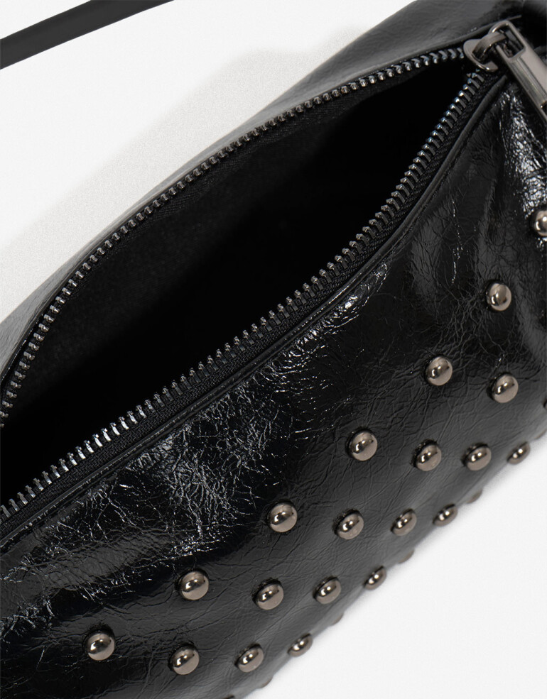 City Cartera Formato City Con Tachas - Negro
