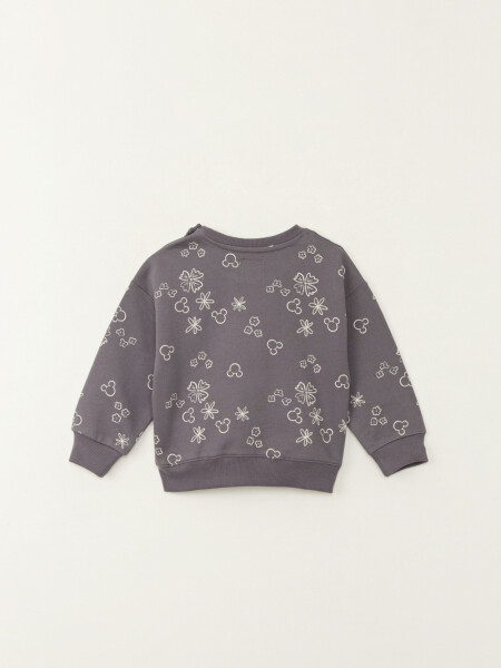 Buzo deportivo estampa mickey silueta Gris