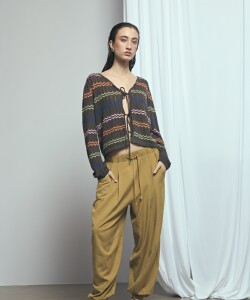 Pantalón barrel de lino PREVENTA verde