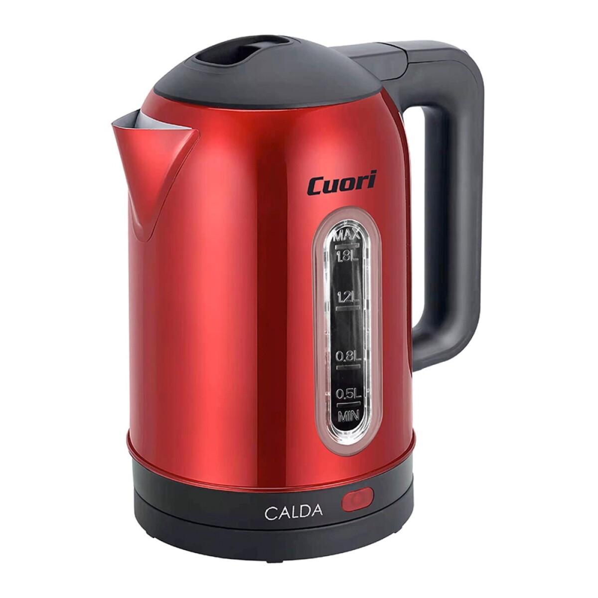 Jarra Eléctrica en Acero Inoxidable 1.8L y 1500W Cuori Calda - Rojo 