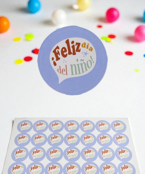 Stickers día del niño plancha DISEÑO 4