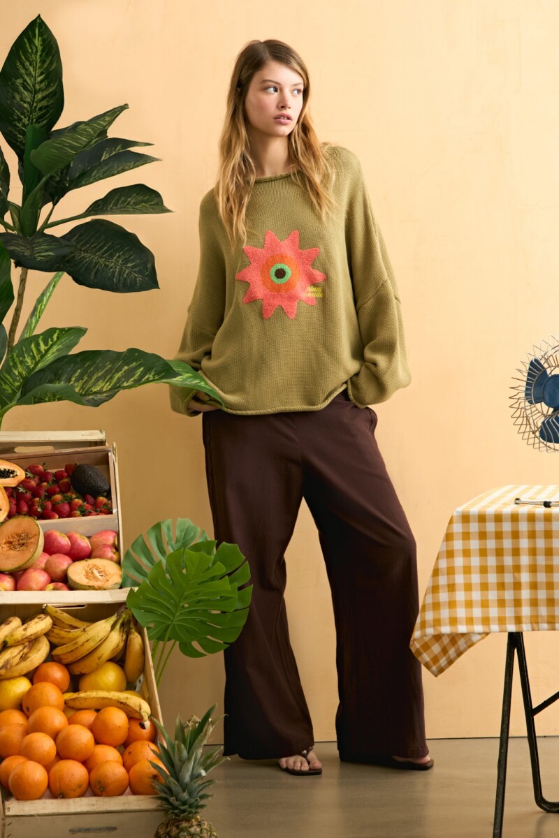 Sweater alma lavada - verde 