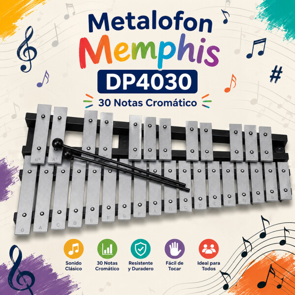 Metalofon Memphis Dp4030 30 Notas Cromático METALOFON MEMPHIS DP4030